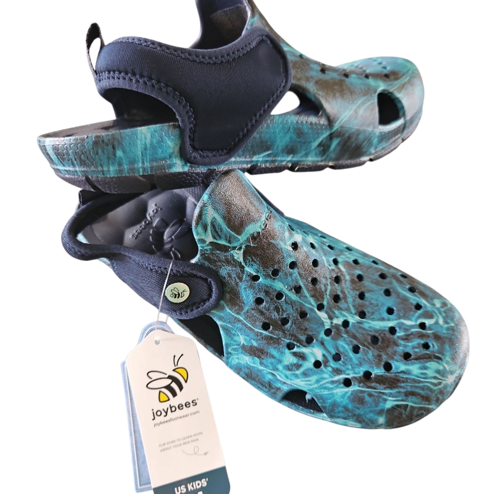 Joybees Size 4‎ Kids Blue Water Shoes Clogs New - Picture 5 of 5